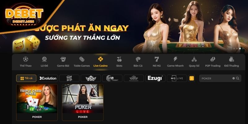 Sơ lược thông tin về game poker Debet cho anh em 